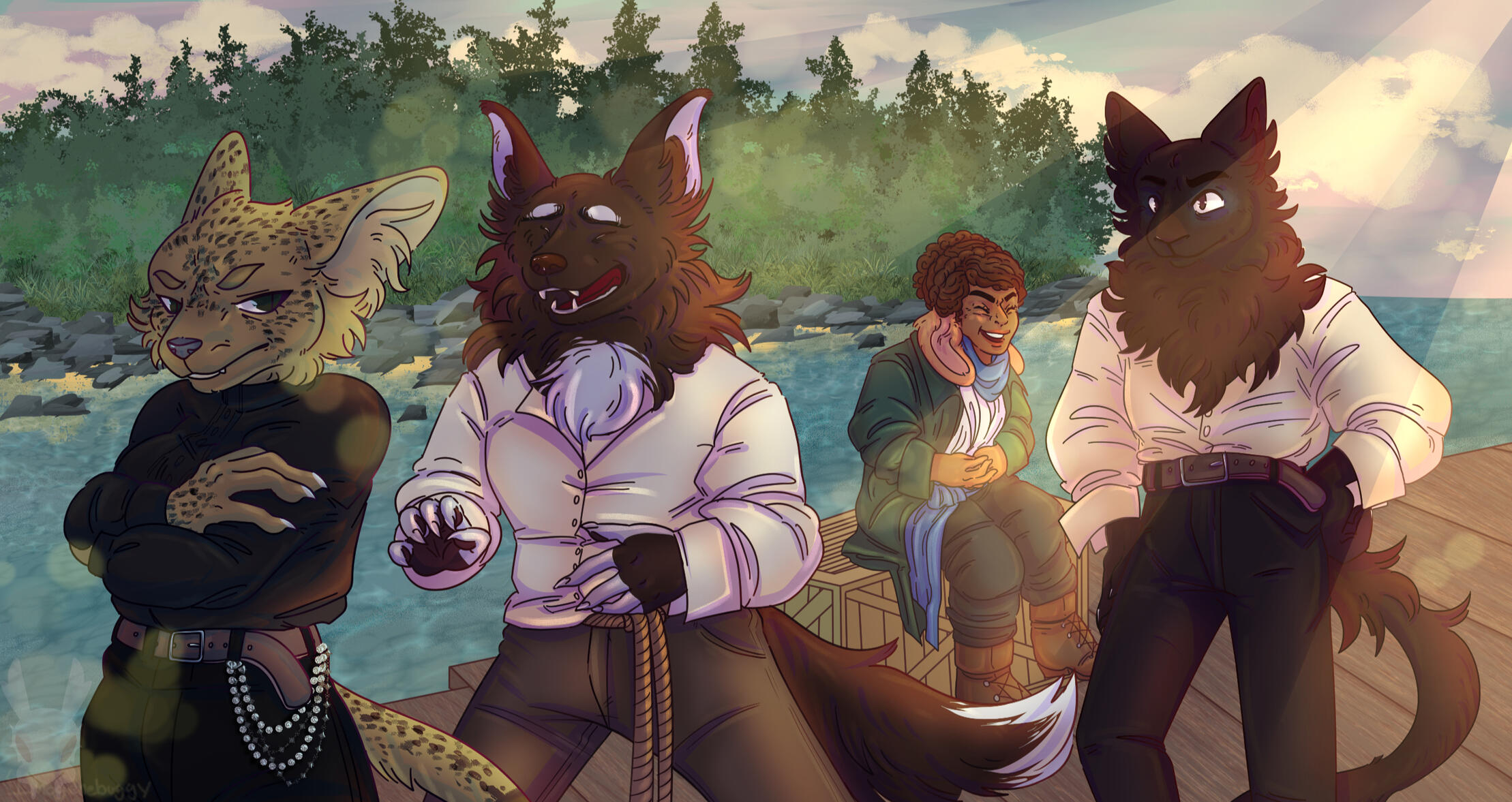 Bendis, Jaxk, Evreux, Velvet - Temyougood (Commission)